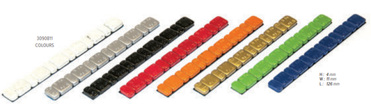 Italmatic - Barretta adesiva ferro multicolor per moto 45gr (5gx6 + 2,5gx6) - 15pz/sc.