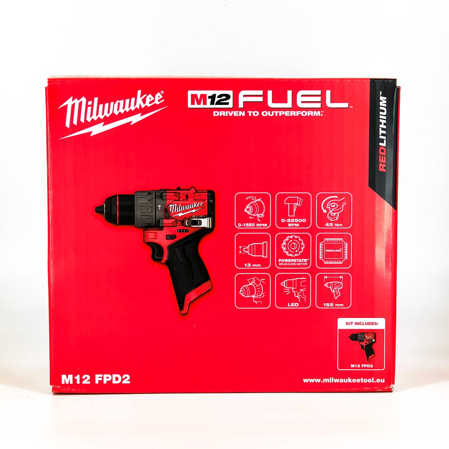 Trapano compatto a percussione 12 V Tecnologia FUEL Cod. M12 FPD2 (senza batteria) Milwaukee