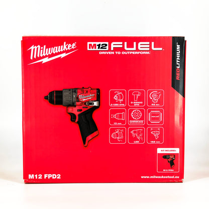 Trapano compatto a percussione 12 V Tecnologia FUEL Cod. M12 FPD2 (senza batteria) Milwaukee