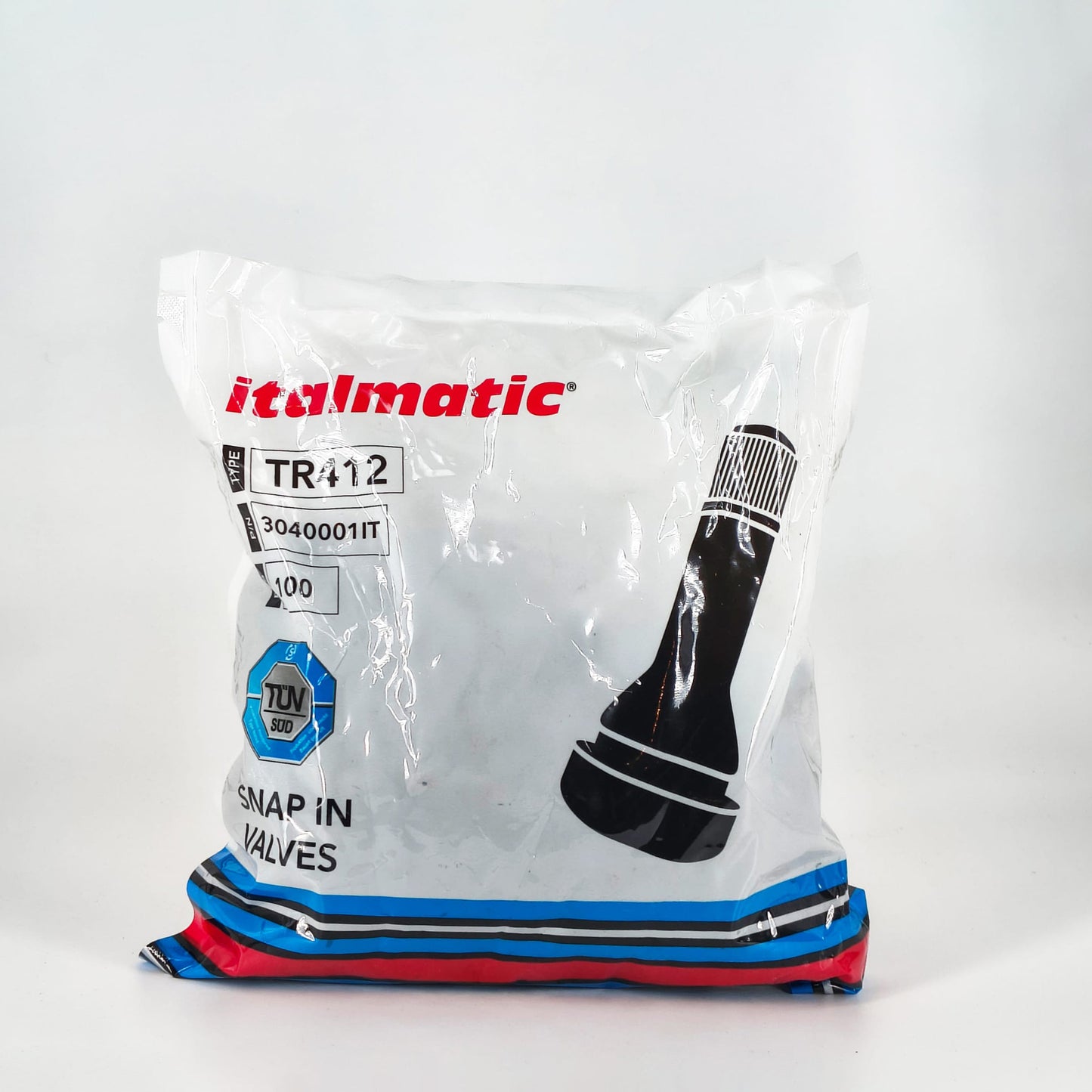 Italmatic - Valvola tubeless in gomma TR 412 (100 pz.) Cod.3040001IT