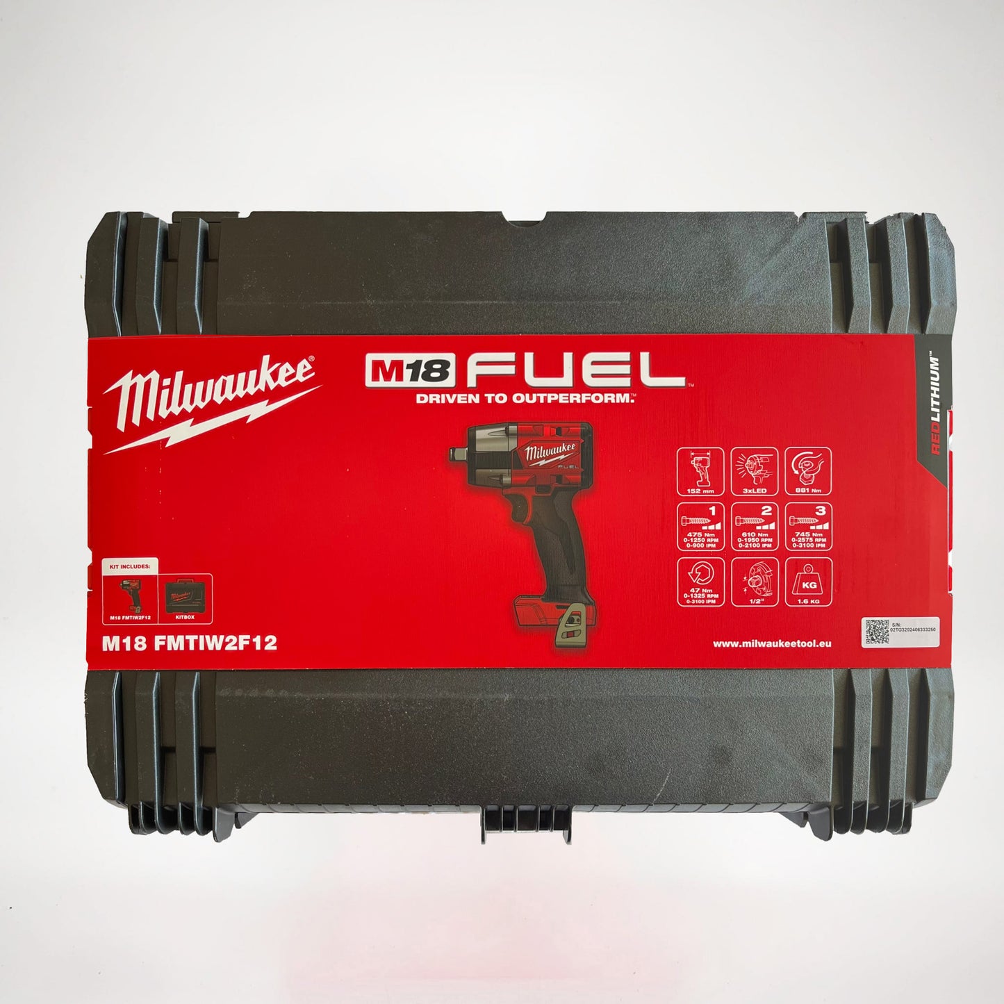 Avvitatore ad impulsi a batteria M18 cod. M18 FMTIW2F12-502X con 2 batterie M18 5.0ah e caricabatterie rapido M12/M18 Milwaukee