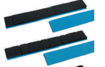 Italmatic - Barrette adesive in ferro rivestite nere 60gr (5 gr x 4 + 10 gr x 4) (100pcs)