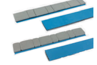 Italmatic - Barrette adesive in ferro rivestite grigie 60gr (5 gr x 4 + 10 gr x 4) (100pcs) - STONDATA - NASTRO CARTA