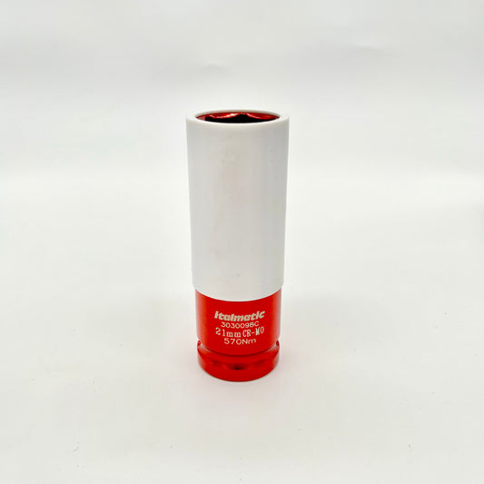 Italmatic - Buss. lunga da 21-att. quadro 1/2"-Riv. Plast.