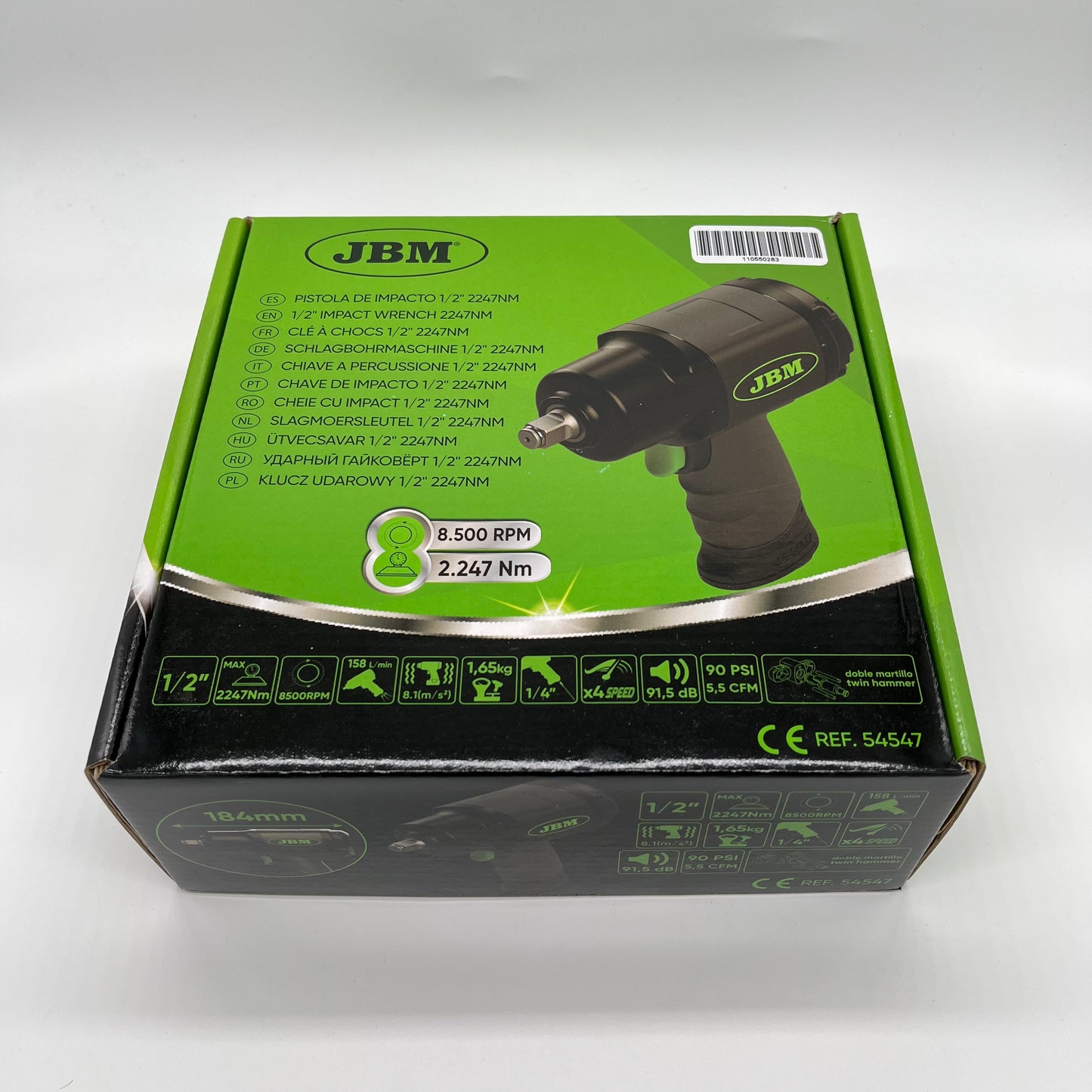 MINI PISTOLA PNEUMATICA A PERCUSSIONE DA 1/2” 2247NM JBM