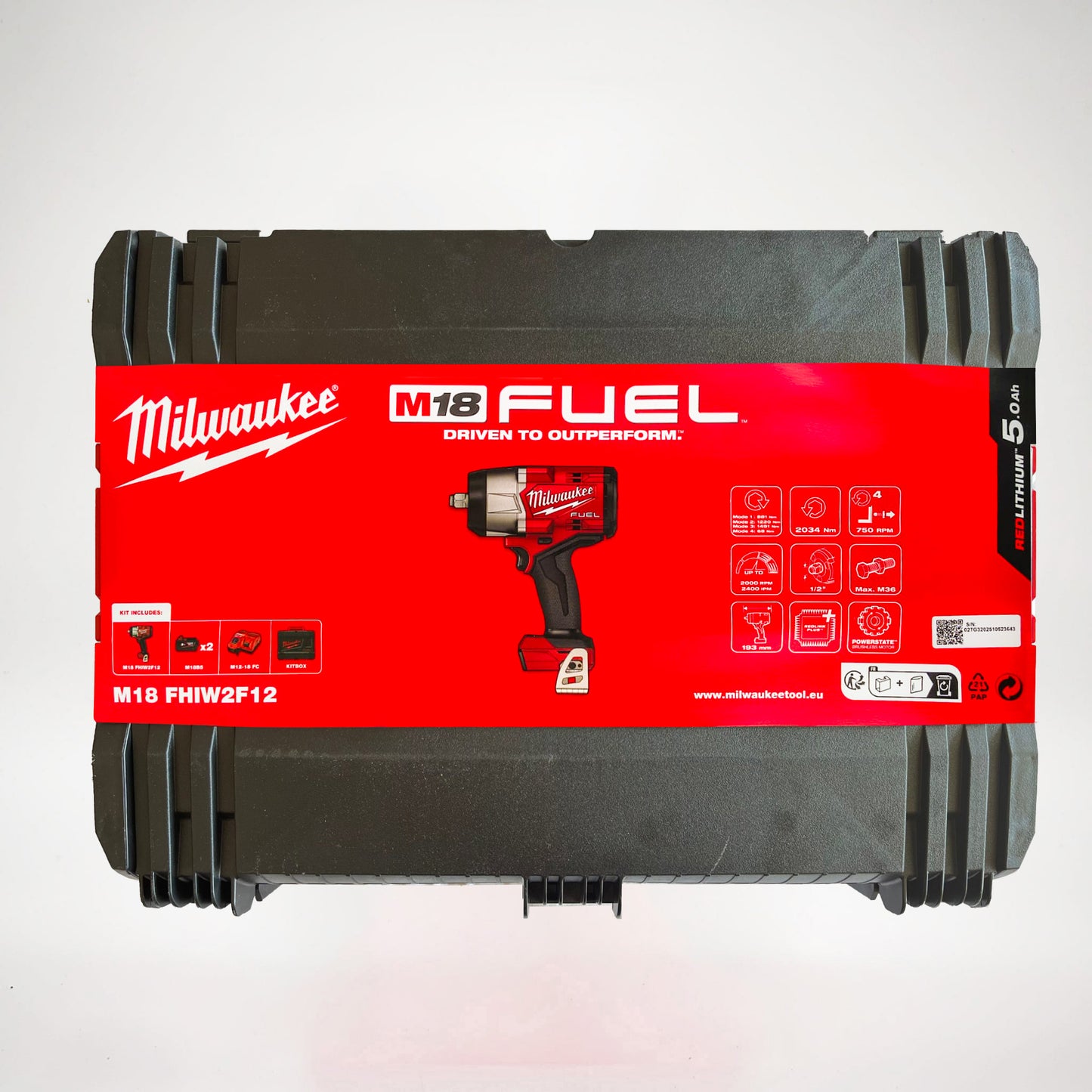 Avvitatore ad impulsi alta coppia ½″ M18 FHIW2F12-502X FUEL™ con anello di frizione
